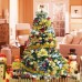 Fully Decorated 6 Feet Christmas Pine Tree with LED Multicolor Lights and Stand